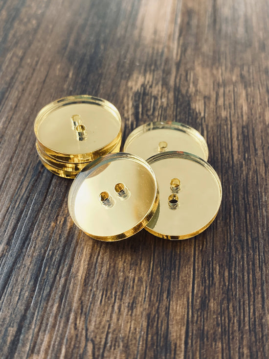 Gold Mirror Acrylic Button
