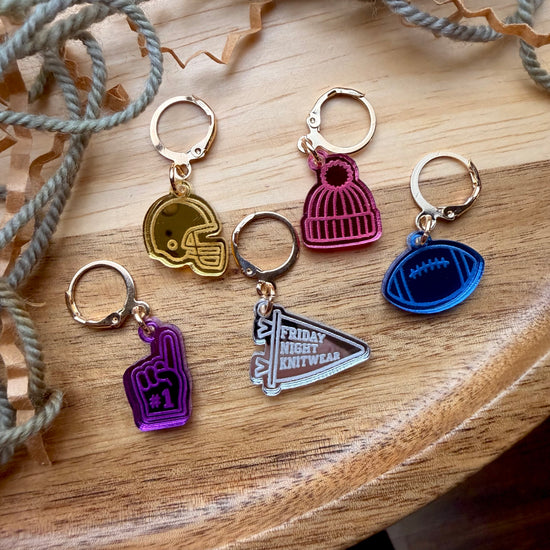 Friday Night Knitwear Stitch Marker Set – Pigskin Party ’26 Exclusive