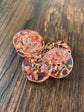 Rose Gold Glitter Acrylic Button