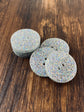 Silver Glitter Acrylic Button