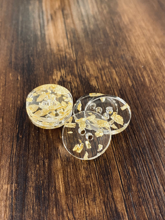Golden Fleck Acrylic Buttons