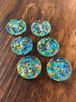 Neptune Glitter Acrylic Buttons