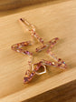Rose Gold Glitter Star - Acrylic Stitch Marker Holder