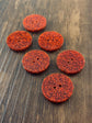 Red Glitter Acrylic Button