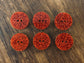 Red Glitter Acrylic Button