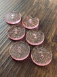 Pink Glitter Acrylic Buttons