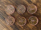 Pink Glitter Acrylic Buttons